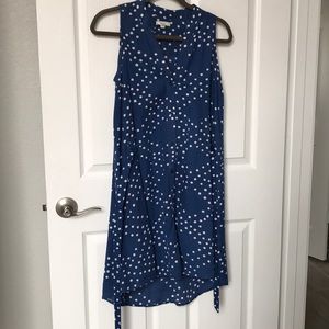 Porridge Blue Dot Mini Shirtdress Anthropologie